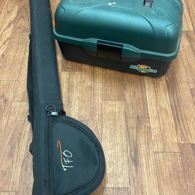 Flo Fishing Rod Carrying Case with Fly Storage Flies Included