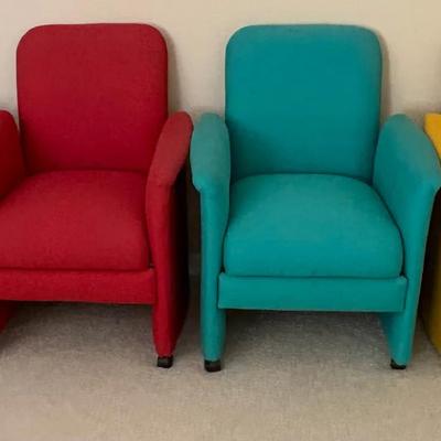 Colorful Upholstered Chairs 