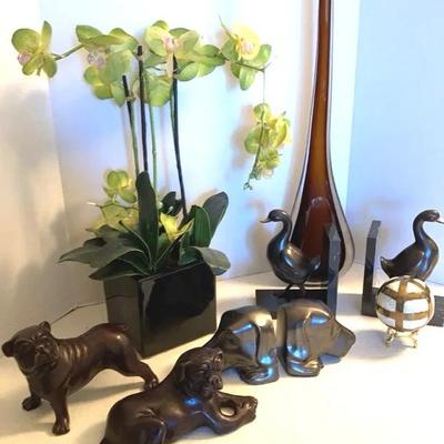 Bronze Bookends and Decor