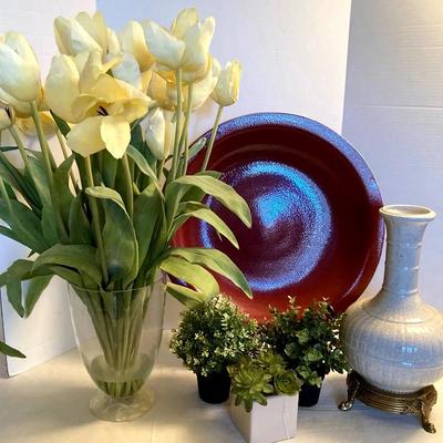 Floral, Greenery, Platters & Vases