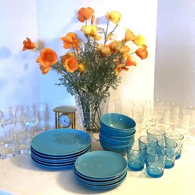 IKEA Stoneware Dinner& Salad Plates & Bowls, Bulova Clock, And More