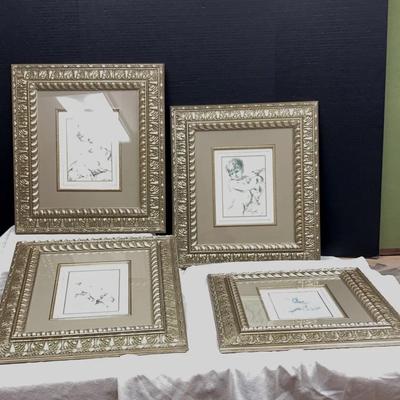 Four Framed and Matted Windsor Art Prints