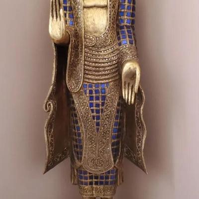 Buddha Statue on Ornate Wooden Corner Pedestal (RESERVE)