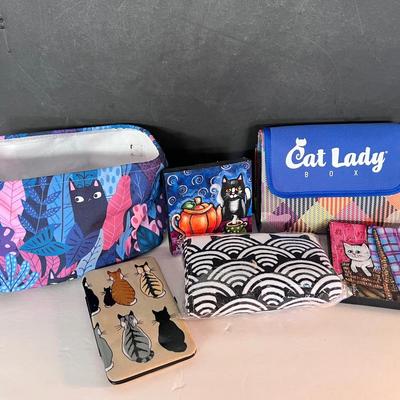 Cat Lady Vinyl Mat, Cat Towel, Cat Prints By Krista, Kristine Cat Wallet 