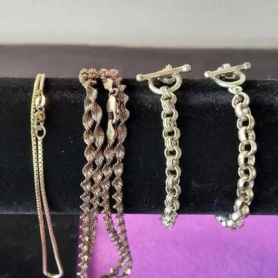 925 Twist Necklace, 925 Bracelet, Toggle Clasp Necklace & Bracelet 