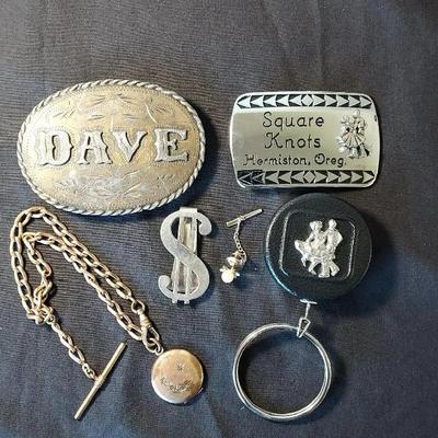 Locket & Chain (jfs & s), Dave Belt Buckle, Money & Key Clip