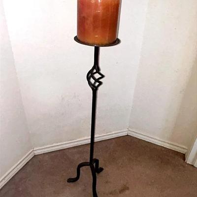 BL117 Wrought Iron Spanish Colonial Candle Torchier