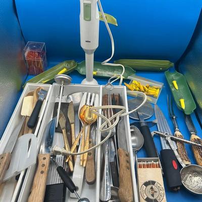 BL169 Miscellaneous Flatware, Braun Blender, & More