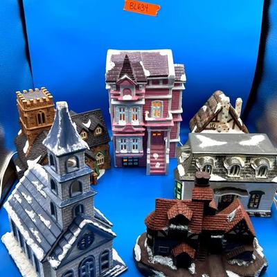 BL634 80’s Era - Christmas Village Buildings From Dept. 55 & More