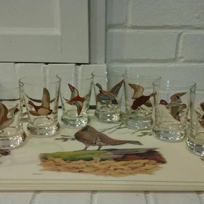 Lynn Bogue Hunt Glasses And Eckelberry Placemats 