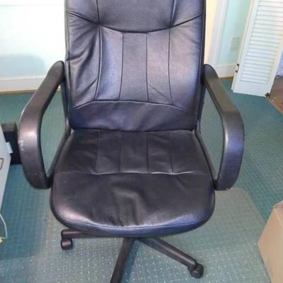 Black Polyester Office Chair