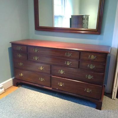 Henkel-Harris Dresser With Matching Mirror 