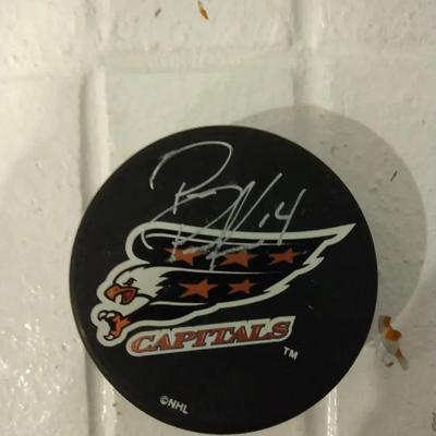 Signed Capitals Hockey Puck