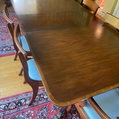 Baker Furniture 3 Leaf Mahogany Dining Room Table 