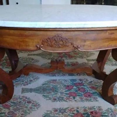 Vintage Marble Top Coffee Table