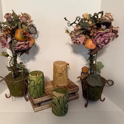 Topiary And Candle Mix Lot