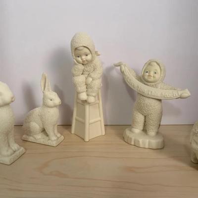 Lot Of Five Dept 56 Snowbabies Bisque Figurines