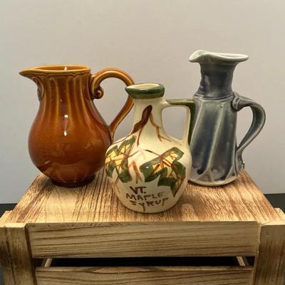 Mixed Lot Of Vintage Pottery Pitchers