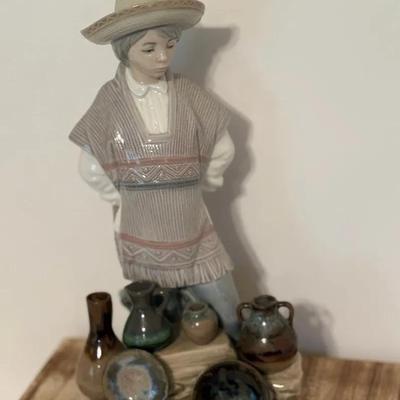 Lladro Boy Pottery Seller 5080
