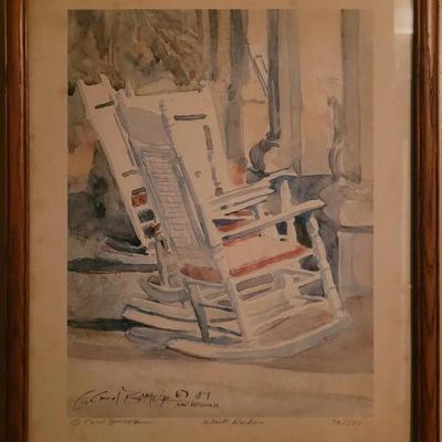 "White Rocker" Framed Art by G Carol Bomer