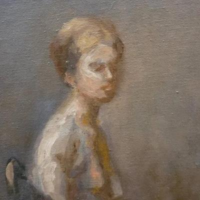 Originial Art On Canvas Female Figure