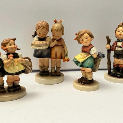 Goebel Hummel Lot of Four To Market, Country Suitor, Happy Birthday, Bashful