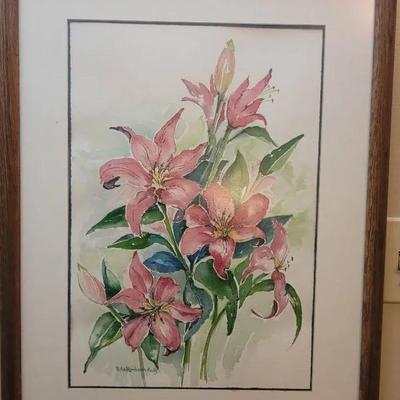 Framed Lithograph In Glass