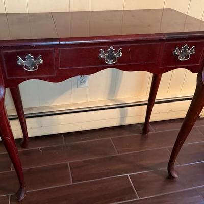 Vintage Queen Anne Style Vanity With Mirror Cherry 