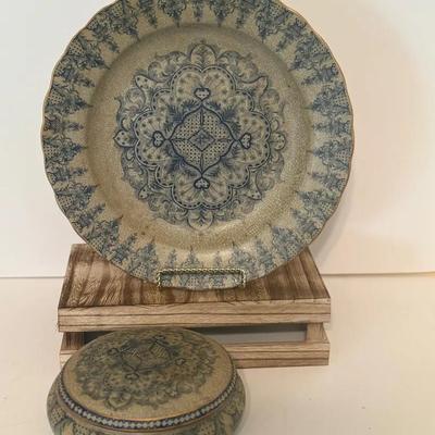 Plate And Satsuma Bowl/Candy Dish