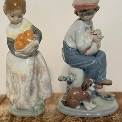 Lladro My best friend And Valencian Girl Figurine
