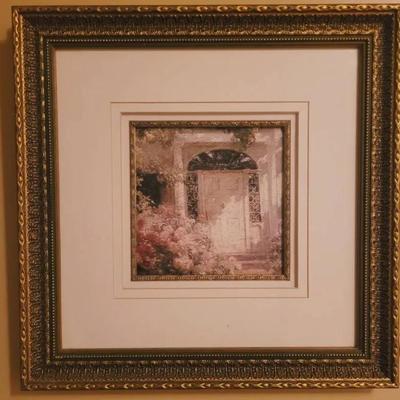 Doorway And Garden Matted Framed Art