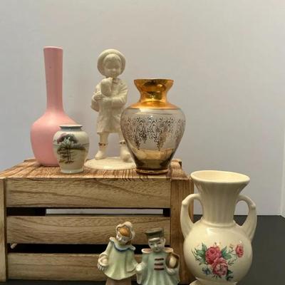 Mixed Lot Vintage Pottery And Figurens