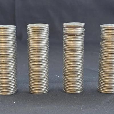 4 Rolls of Weak or No Date Buffalo Nickels, 160 Nickels