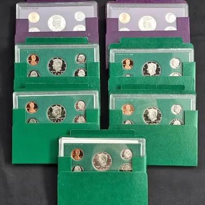 1992-1998 US Proof Sets, 7 Sets, All Original