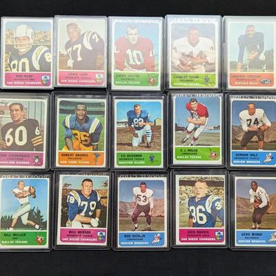 15 1962 Fleer Football Cards
