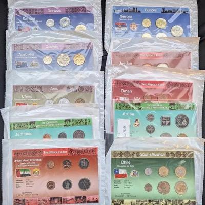 10 Sheets of Foreign BU/Uncirculated Coins