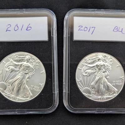 2016 & 2017 Uncirculated 1oz Silver Eagles