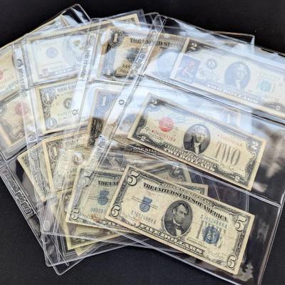 14 US Notes Red Seals, Silver Certificates, Star Notes, Large Silver Certificates 