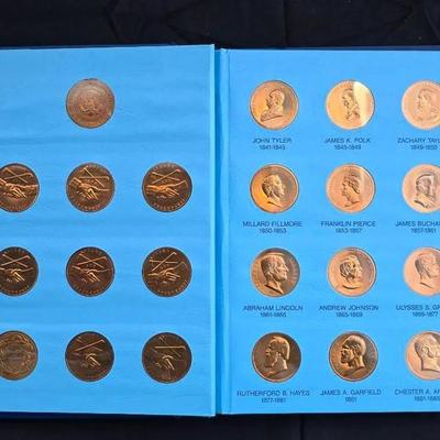 Medals of the U.S. Presidents, 41 Medals In Book, Bronze/Copper