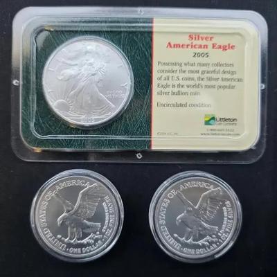 3 1oz Silver Eagles