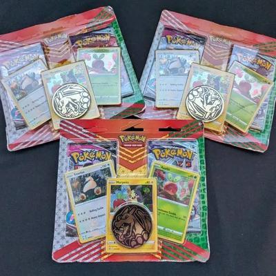 3 2021 Pokemon Sealed/Factory New, 2 Packs with Coins