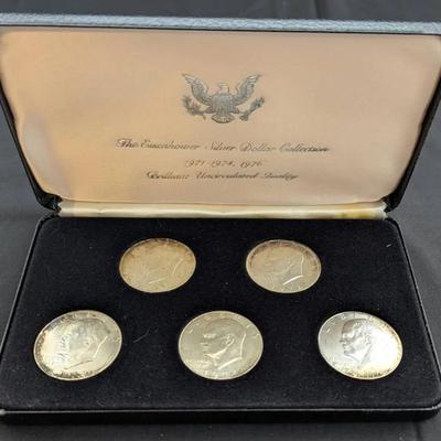 1971-1976-S Silver Eisenhower Dollars, All BU/Uncirculated