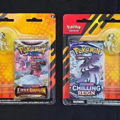 2 Pokémon Sealed 2 Pack Blister "Chilling Reign/Lost Origin," with Pin & Factory Sealed/New