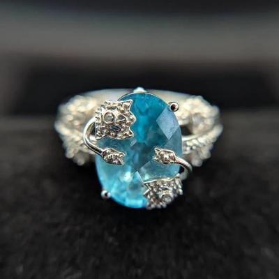 10K White Gold Topaz Ring, NAGL #122456