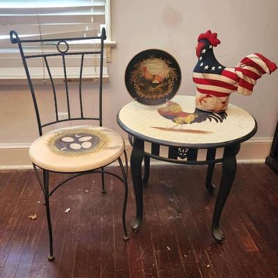 Rooster Table And Chair 