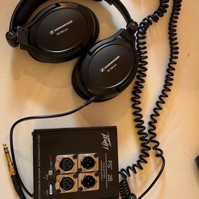 Sennheiser Headphones And Peavey Dual Battery Phantom Supply