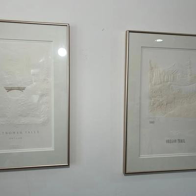 2 Signed And Numbered Embossed Prints Of Notable Oregon Outdoor Landmarks 