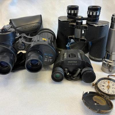 Swift Sea King, Ascot Mark II, Pentax Binoculars 