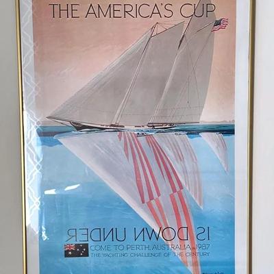 America’s Cup 1987 Framed Poster/print