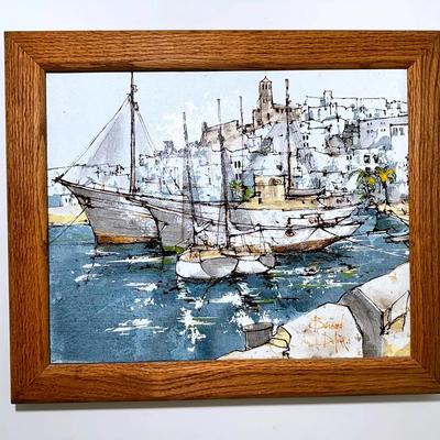 Bernard Dufour Signed Painting On Canvas